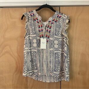 THML Embroidered Top Size Small NWT